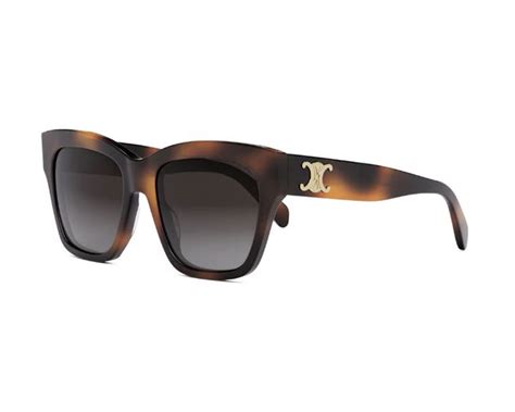 celine triomphe havana|Celine Triomphe CL40253I Square Sunglasses.